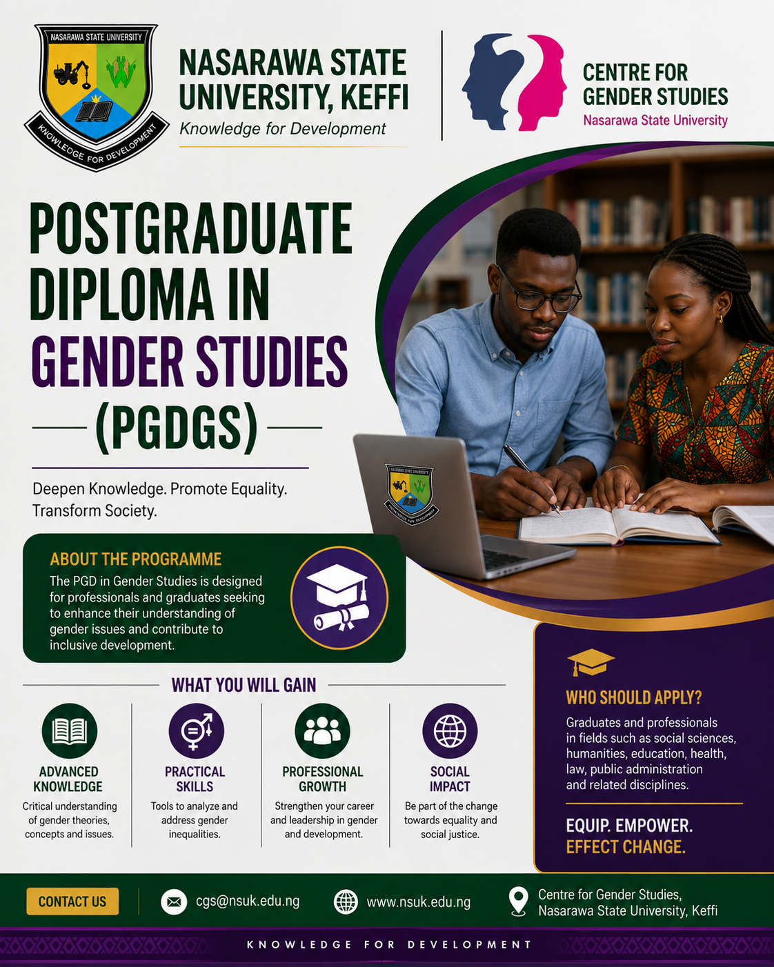 postgraduate diploma in gender studies (pgdgs)